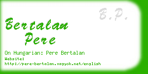 bertalan pere business card